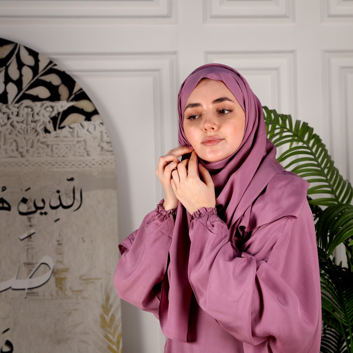 Al-Jenan Classic collection - Luxury Prayer Set - (Gray & Purple)
