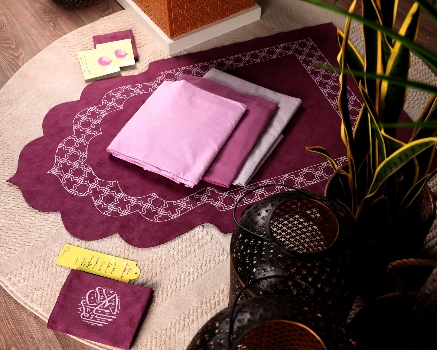 Al-Jenan Prayer Set Arch Design Woman (Purple)
