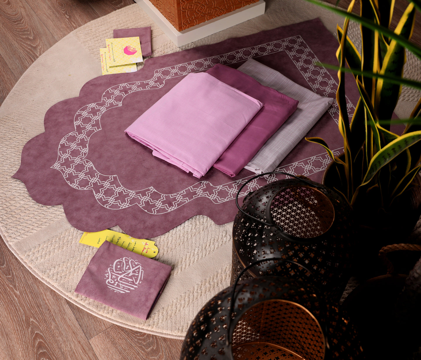 Al-Jenan Prayer Set Arch Design Woman (Light Purple)