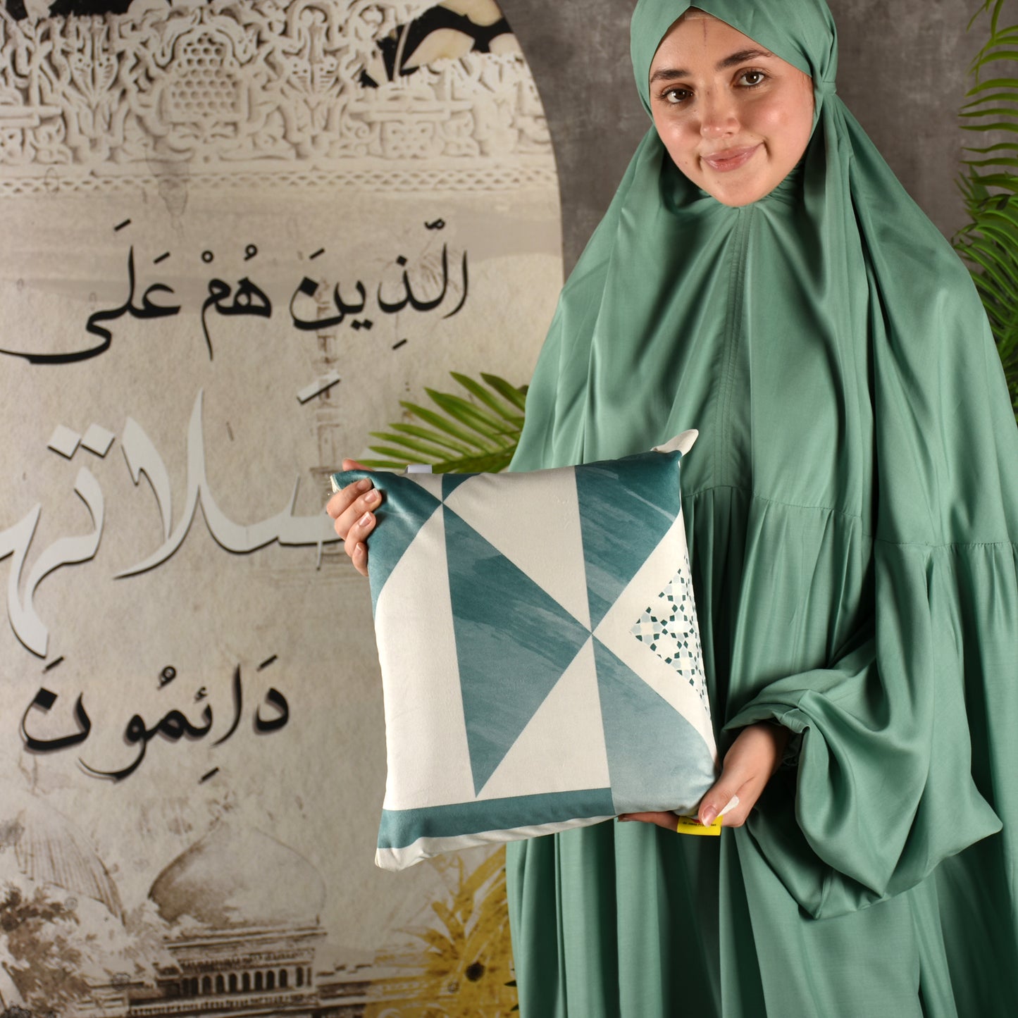 Al-Jenan Prayer Set Special Design Woman (Green) SD