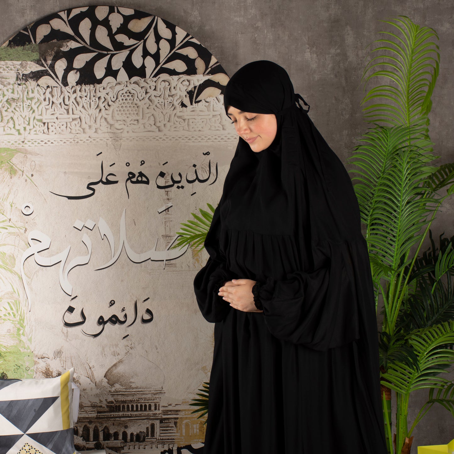 Al-Jenan Prayer Set Special Design Woman (Black-G) SD