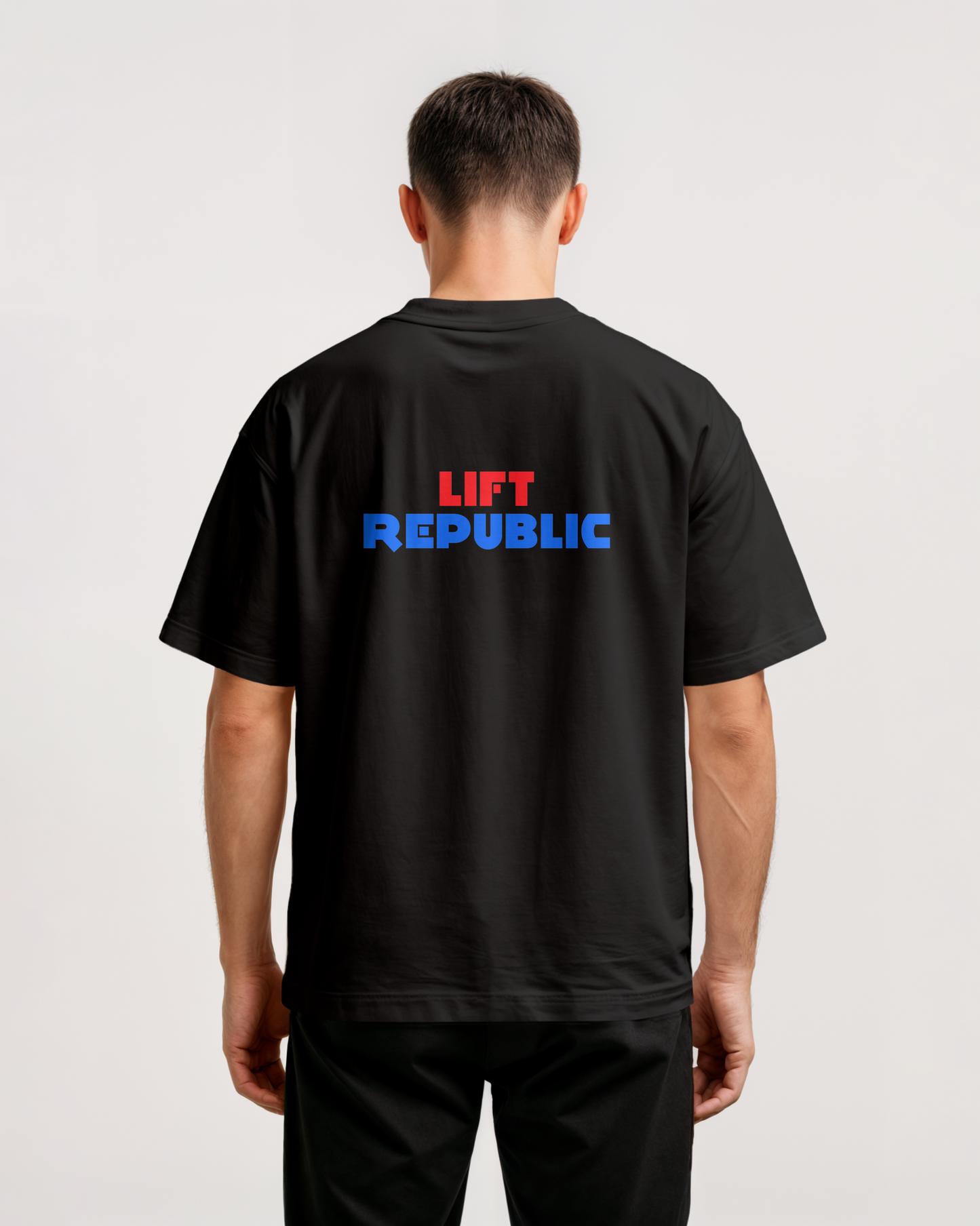 Black Oversized T-shirt 'Lift Republic'
