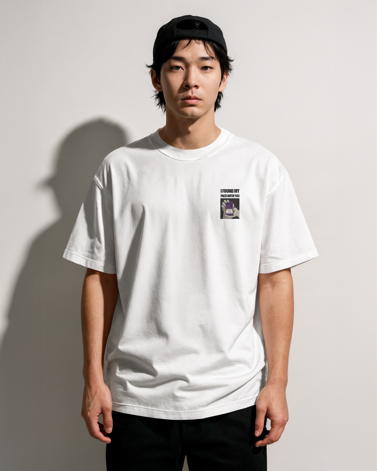 White Oversized T-shirt - will you run with me