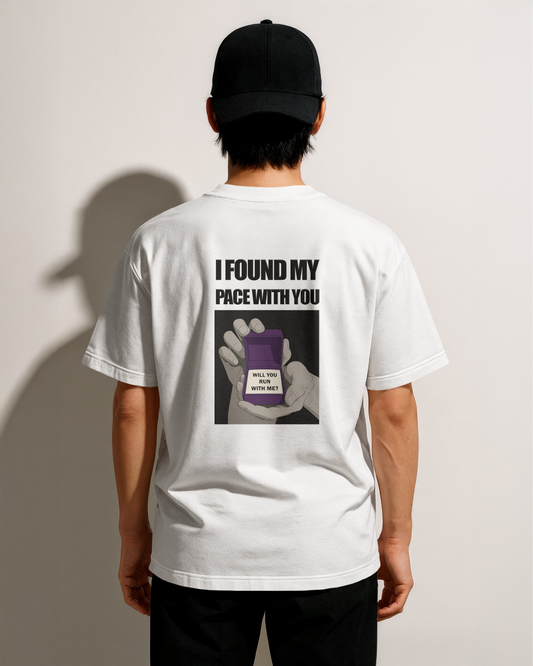 White Oversized T-shirt - will you run with me
