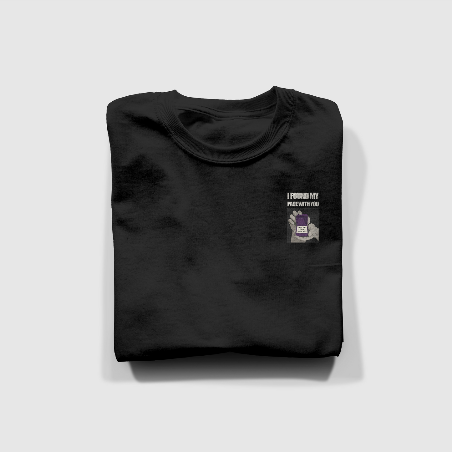 Black Oversized T-shirt - will you run with me