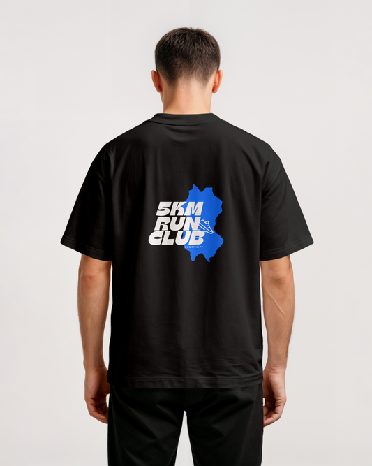 Black Oversized T-shirt - 5K RUN CLUB
