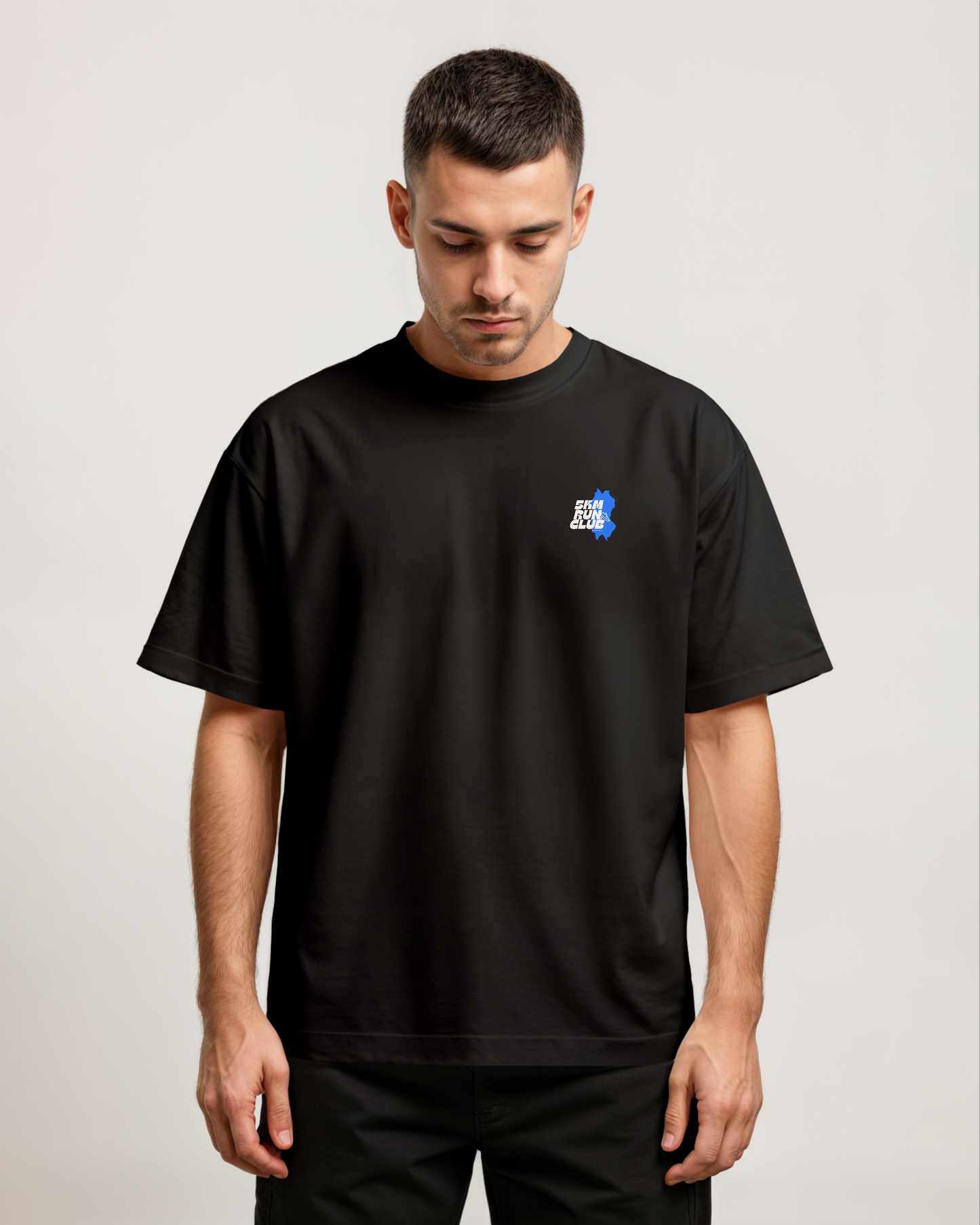 Black Oversized T-shirt - 5K RUN CLUB