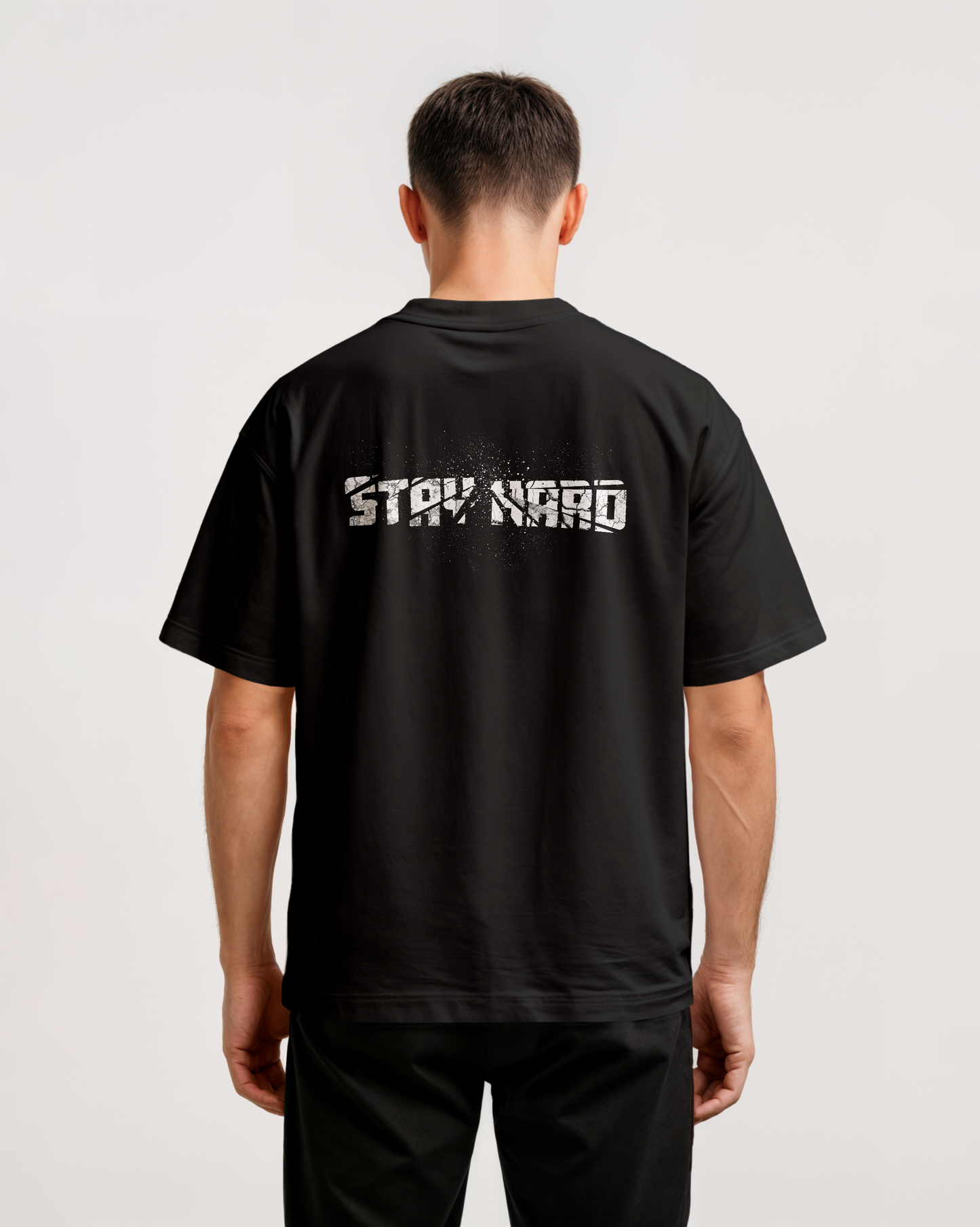 Black Oversized T-shirt - STAY HARD