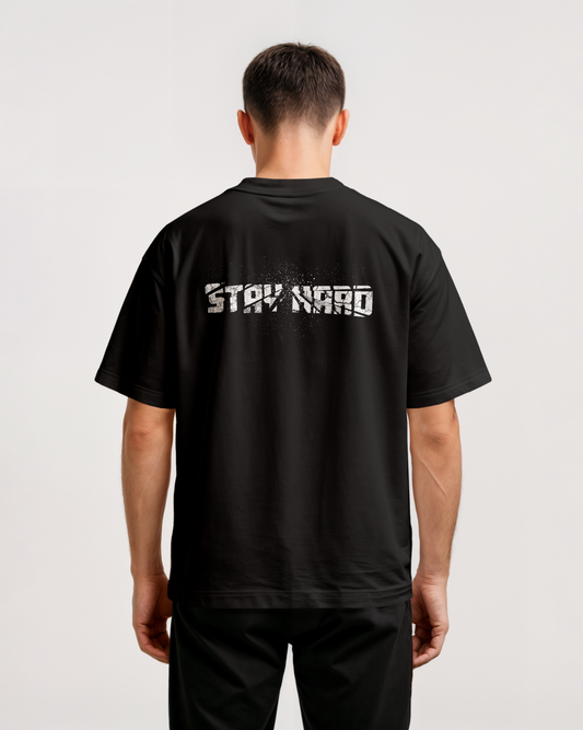Black Oversized T-shirt - STAY HARD