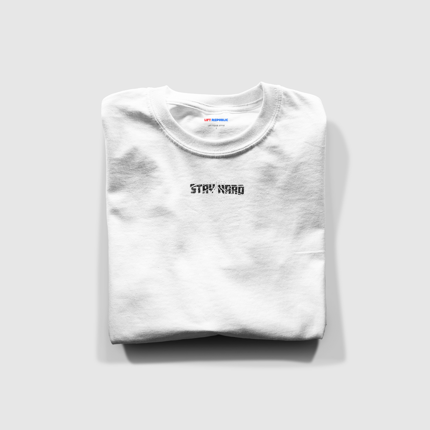 White Oversized T-shirt - STAY HARD