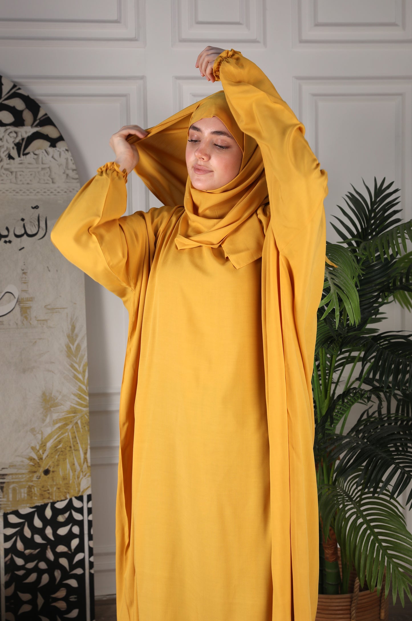 Al-Jenan Prayer Dress - Scarf - mix (Yellow Mustard)