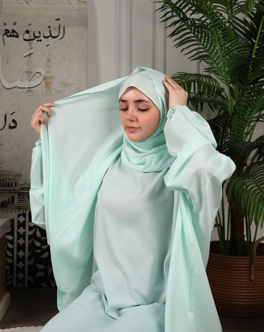 Al-Jenan Prayer Dress - Scarf - mix (Green Mint)