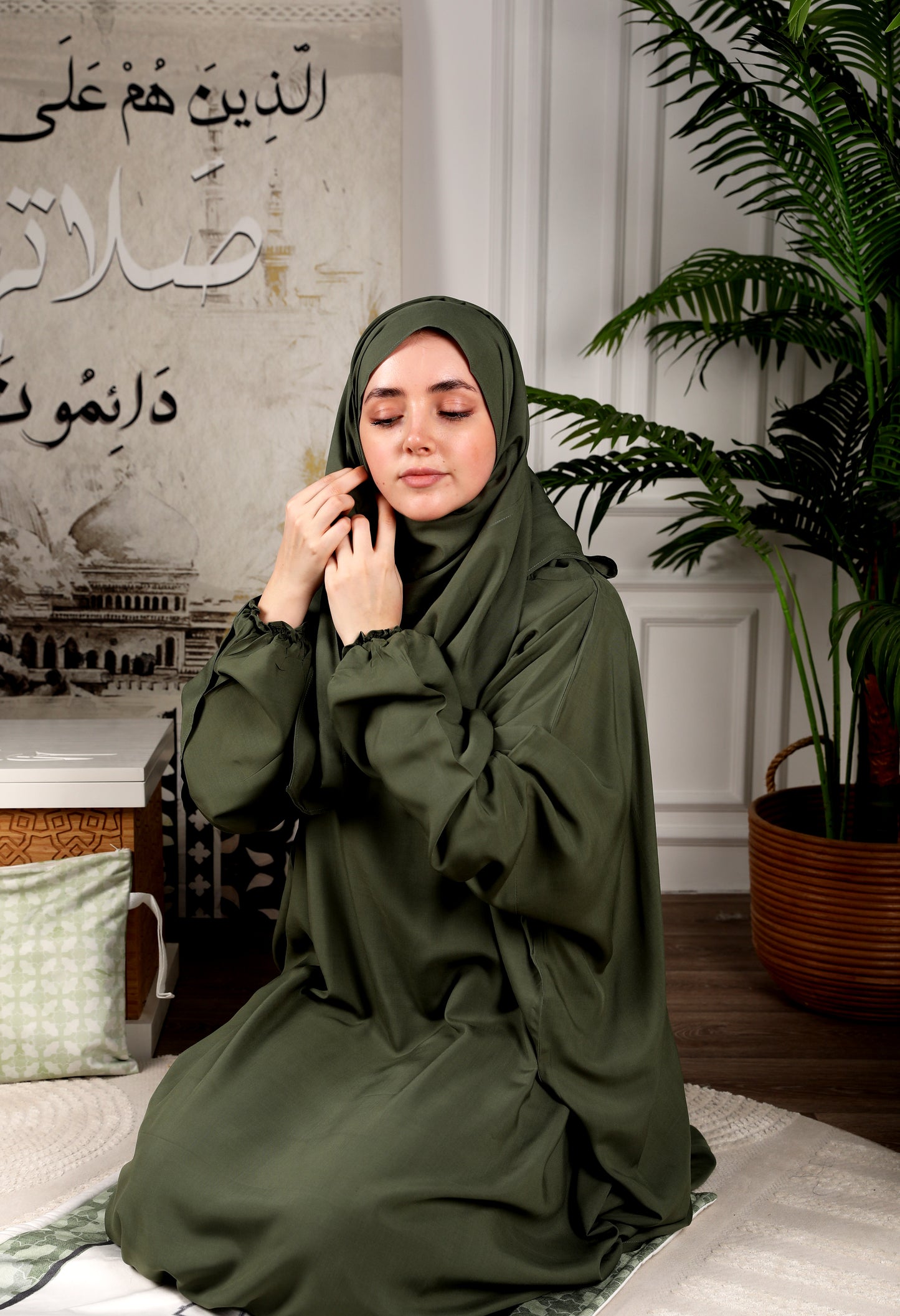 Al-Jenan Prayer Dress - Scarf - mix (Dark Green)