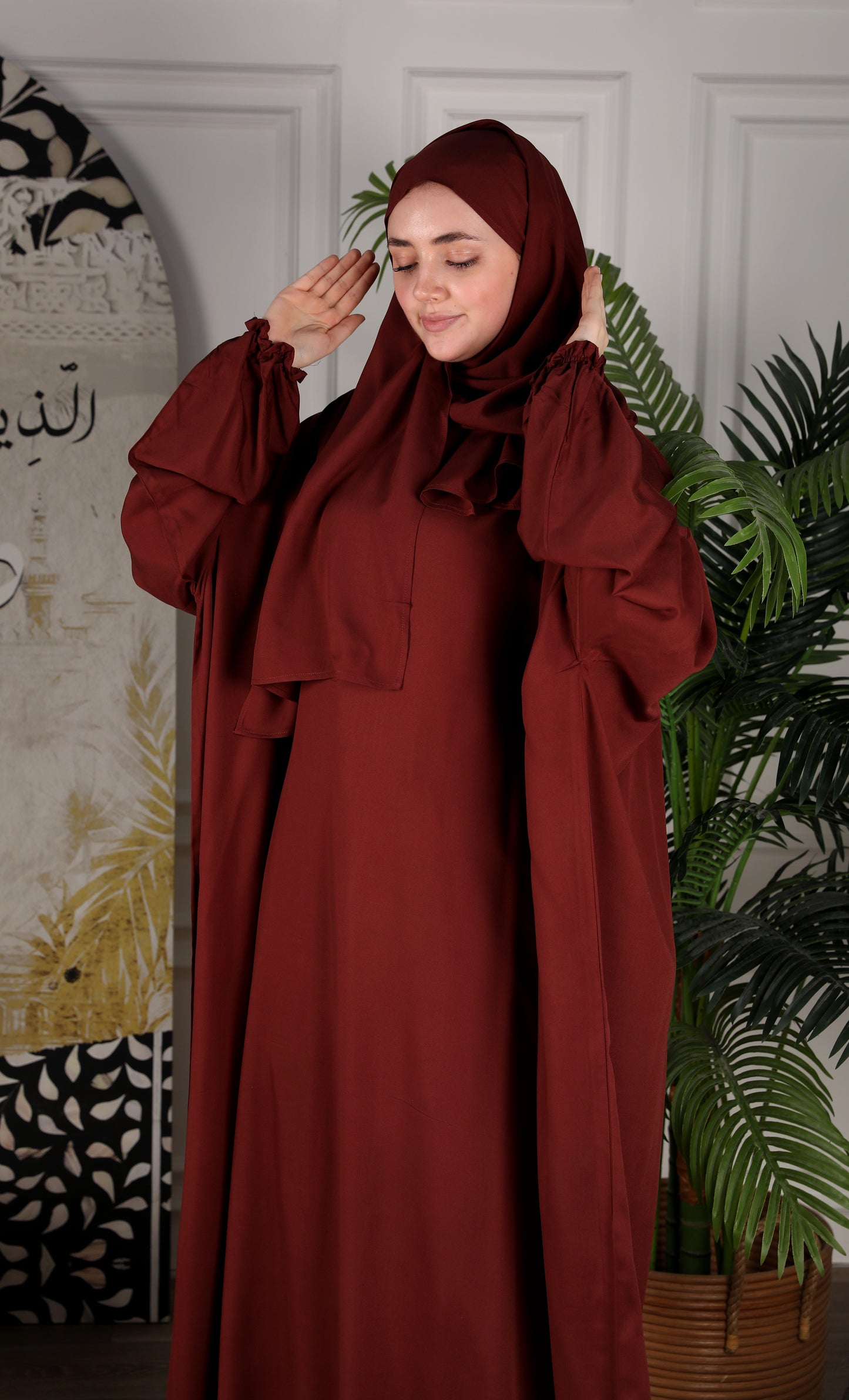 Al-Jenan Prayer Dress - Scarf - mix (Mahogany)