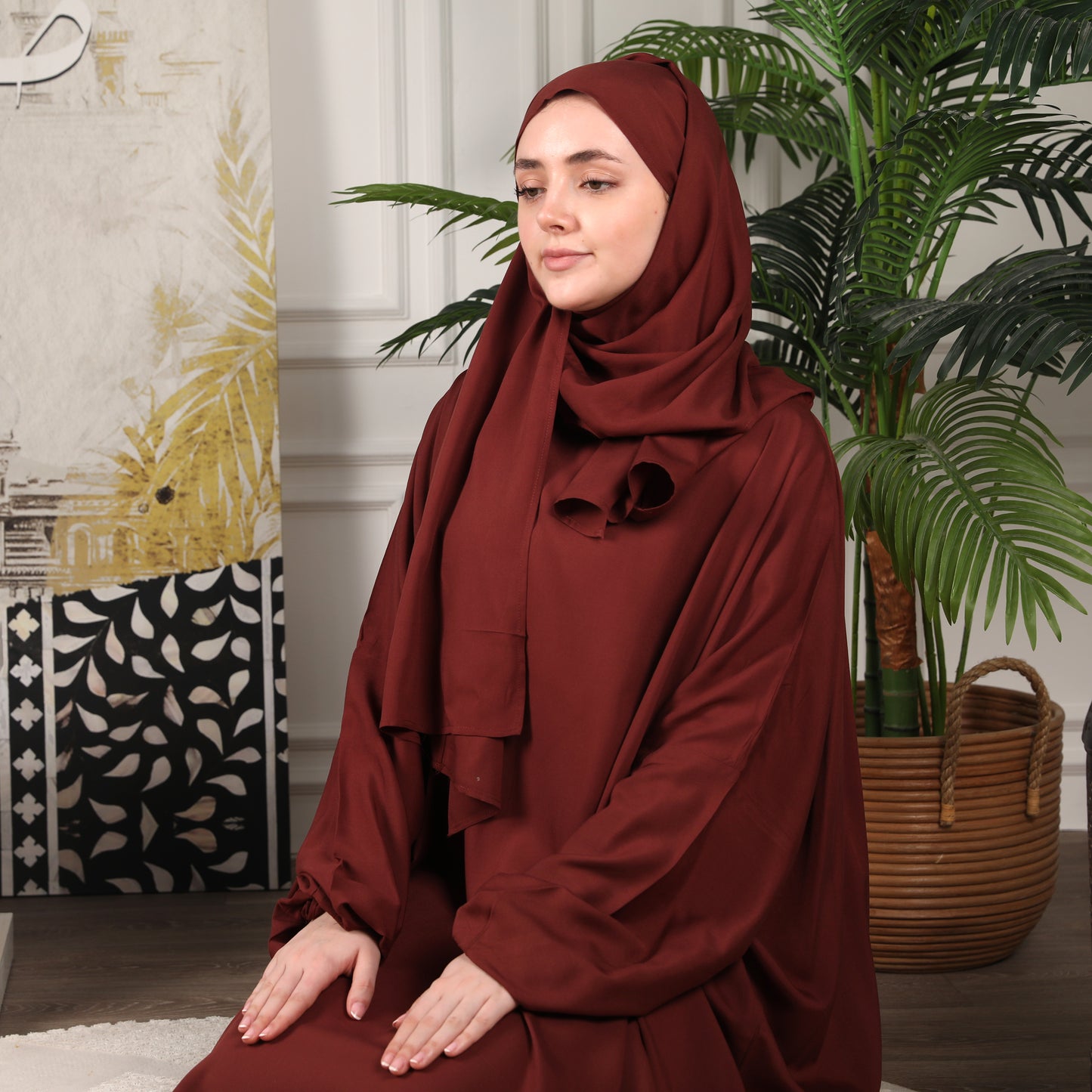 Al-Jenan Prayer Dress - Scarf - mix (Mahogany)