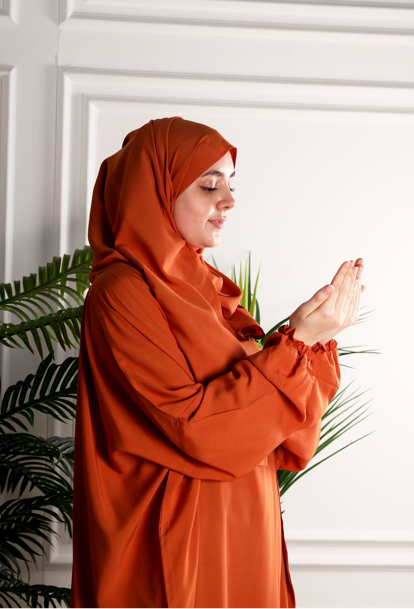 Al-Jenan Prayer Dress - Scarf - mix (Orange Papaya)