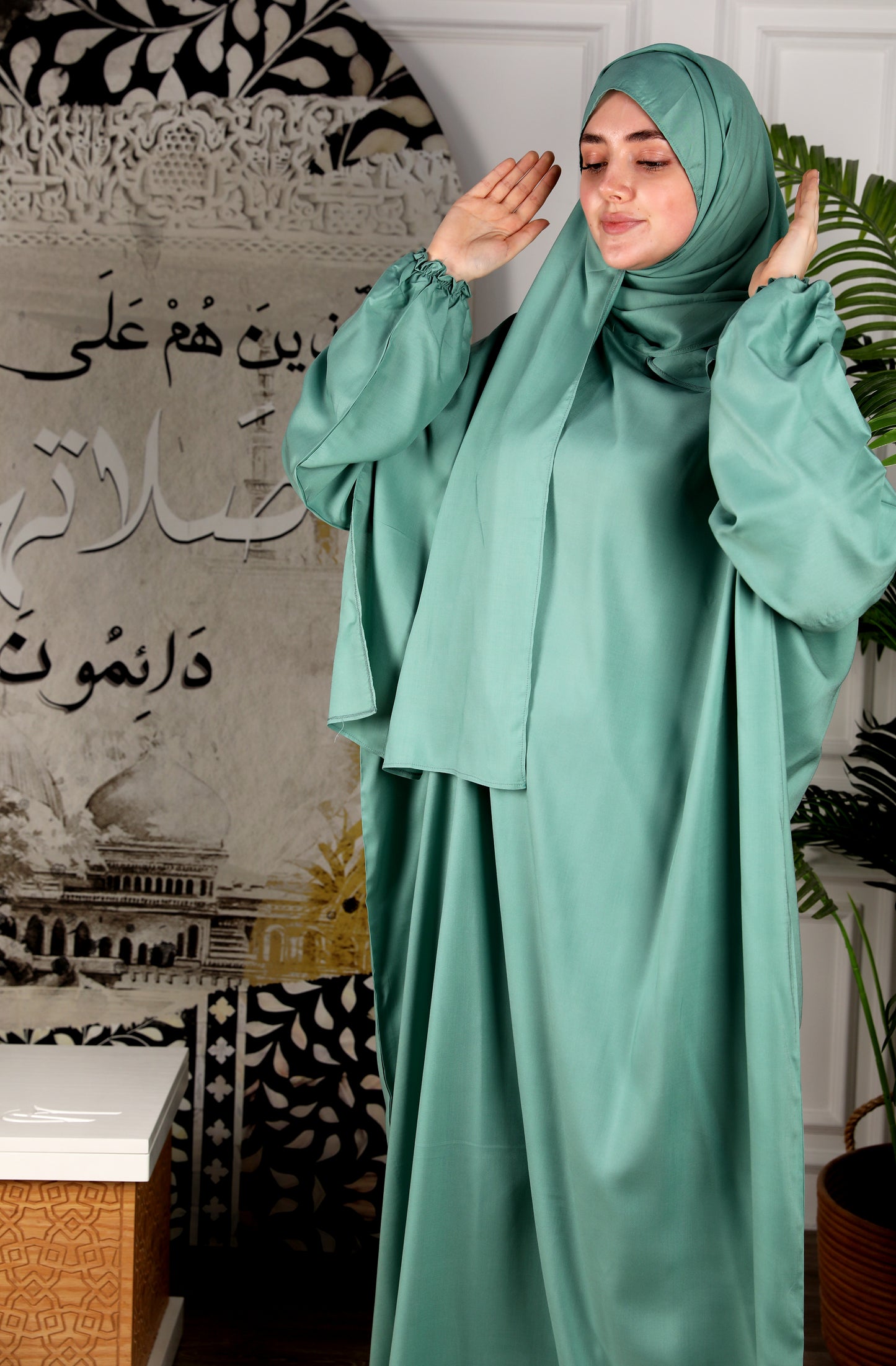 Al-Jenan Prayer Dress - Scarf - mix (Green)