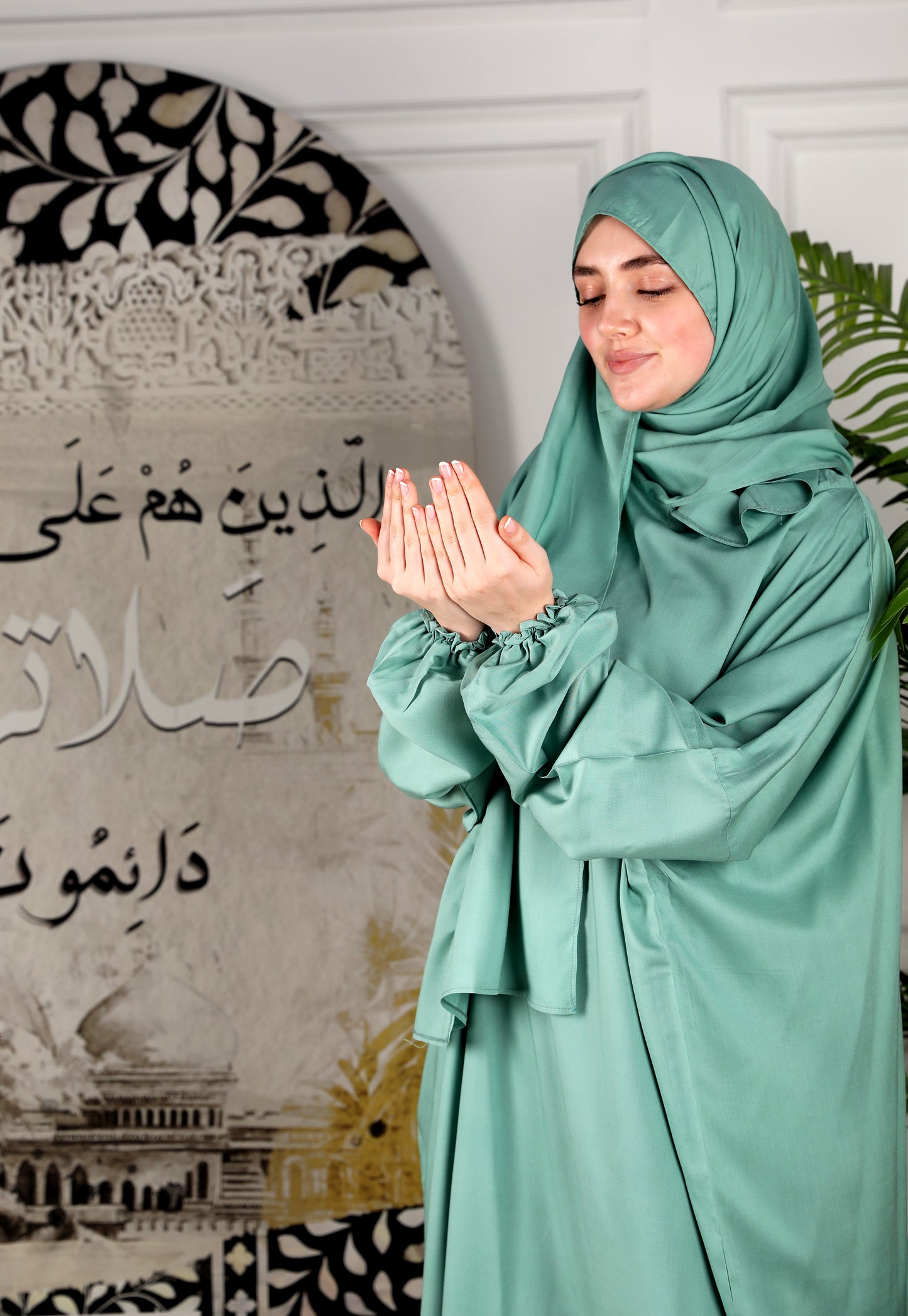 Al-Jenan Prayer Dress - Scarf - mix (Green)