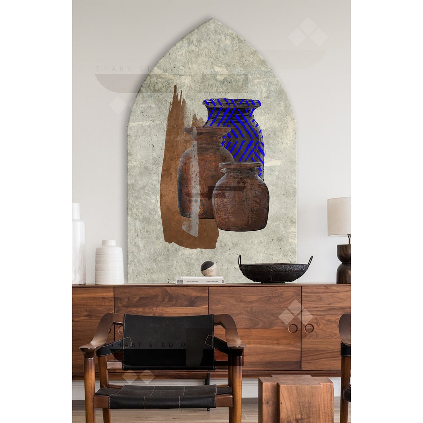 Brown & Navey Blue  - vases