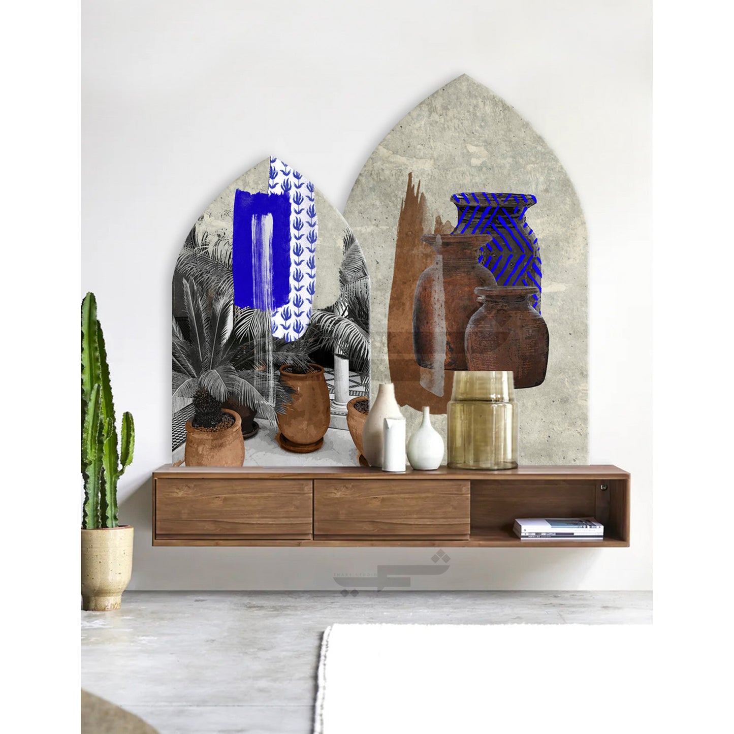 Brown & Navey Blue  - vases