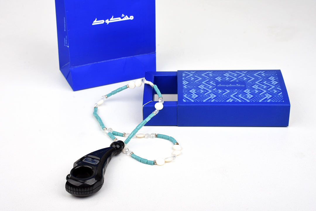 Blue and Ivory Electronic Mesbah