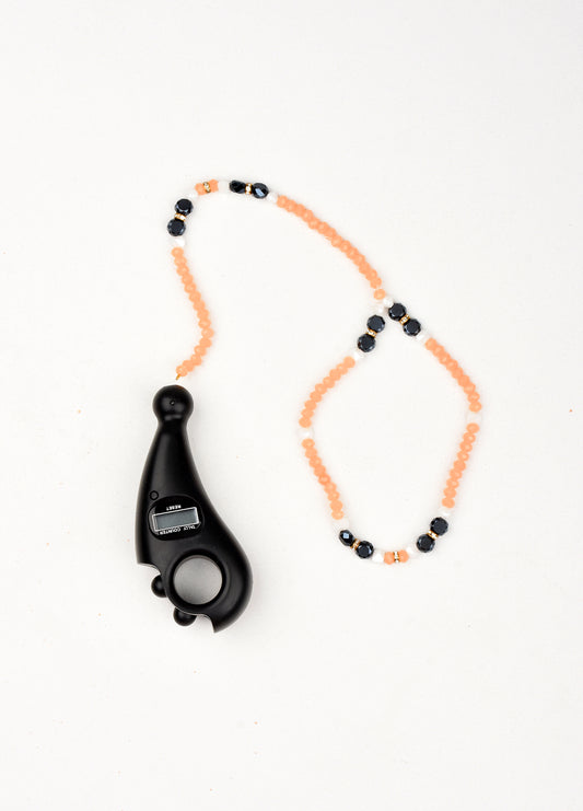 Orange Black and White Electronic Mesbah