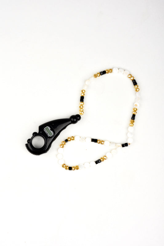 Deep Yellow, Black and Ivory Electronic Mesbah