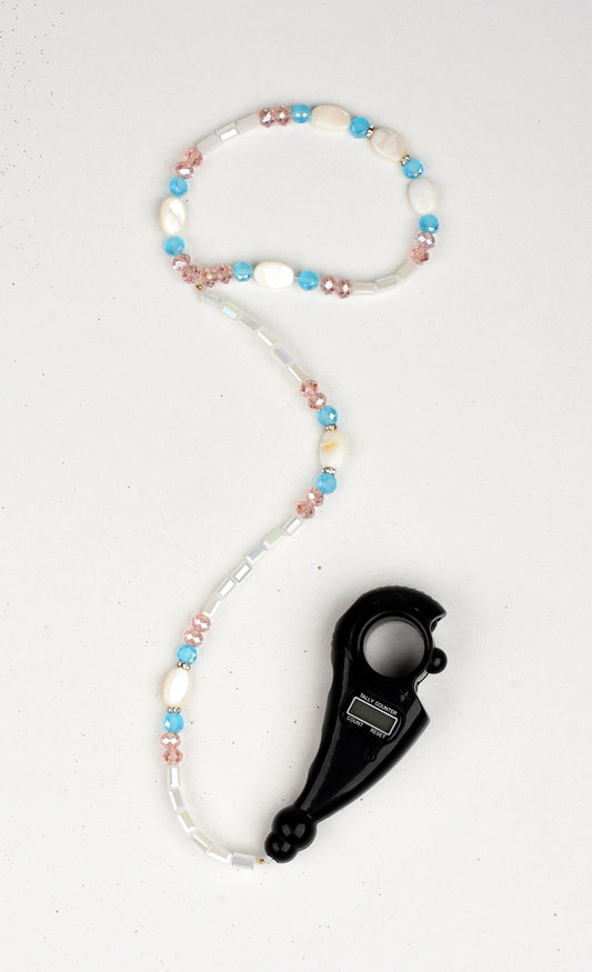 Blue ,Pink and Ivory Electronic Mesbah