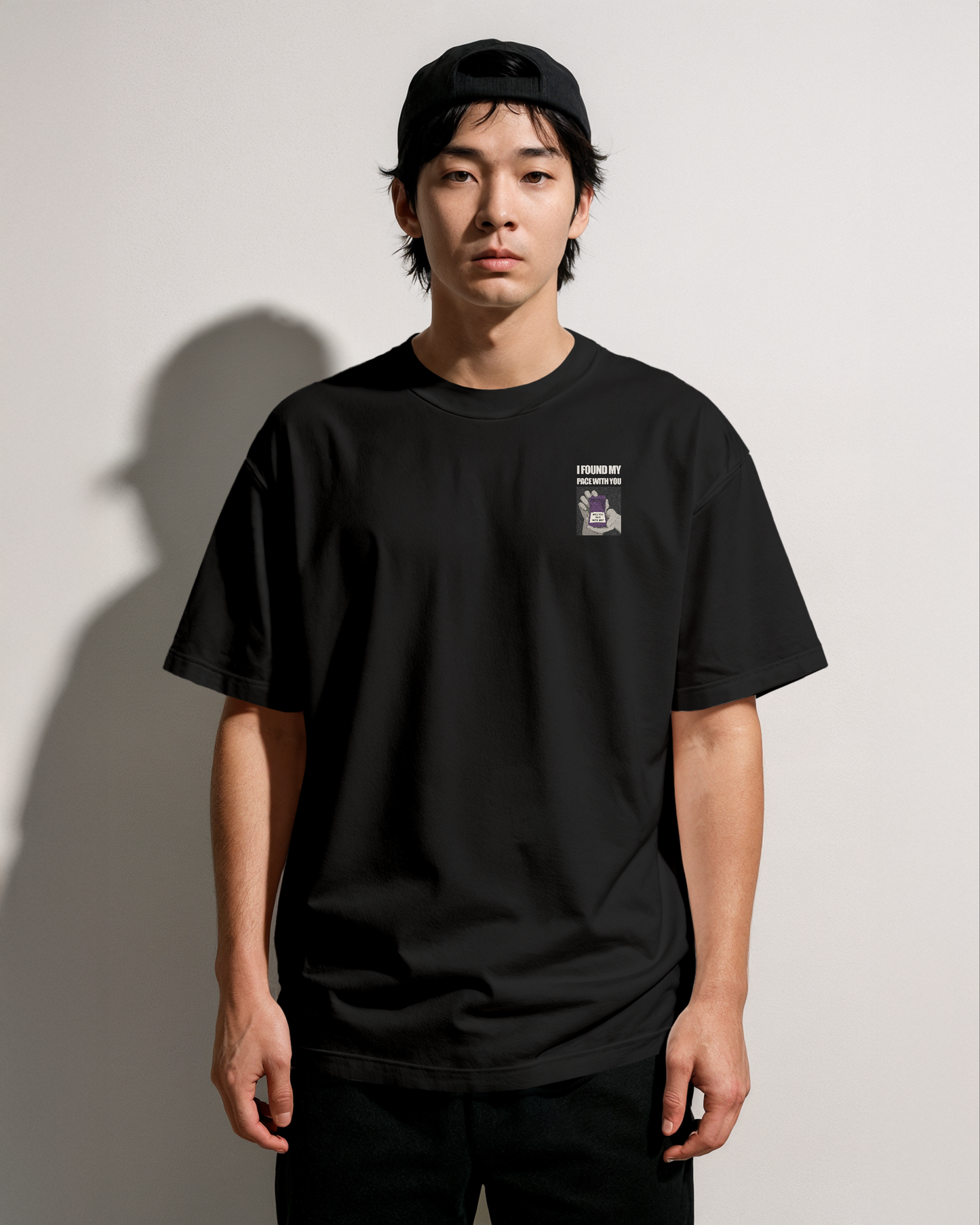 Black Oversized T-shirt - will you run with me