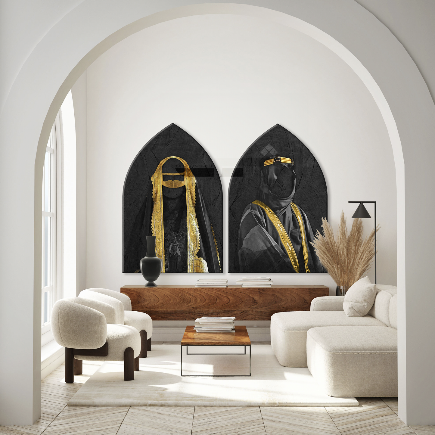 Faceless Arabian Man - Pointed Arch